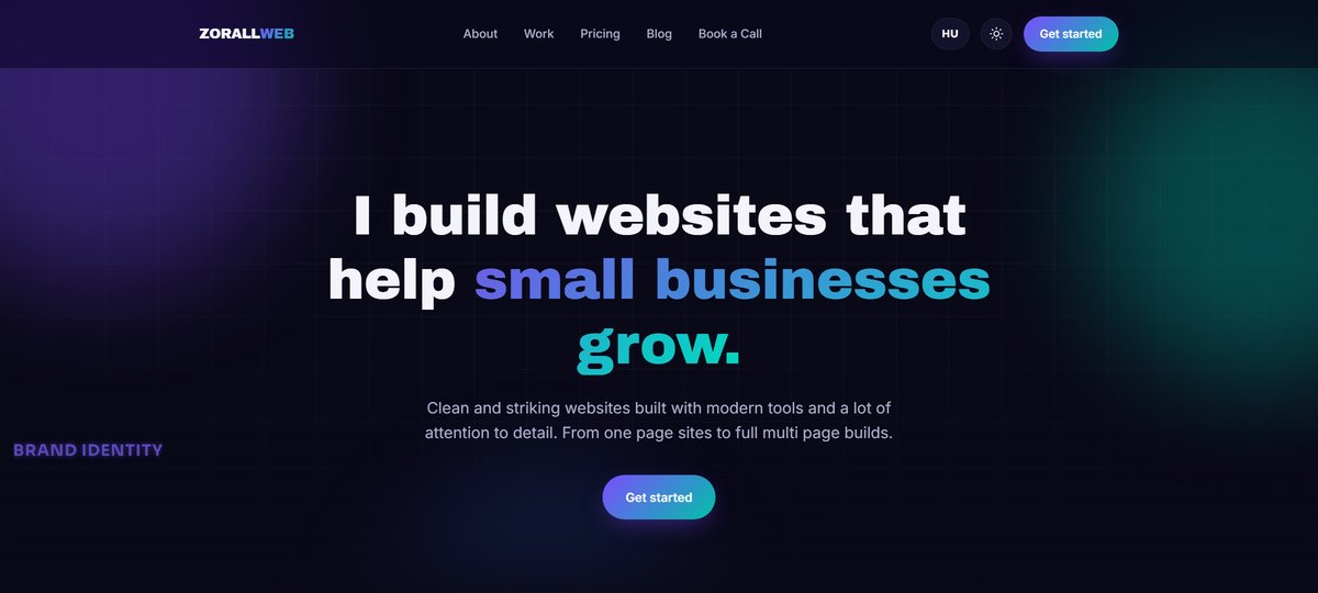 Mobile screenshot of this portfolio site